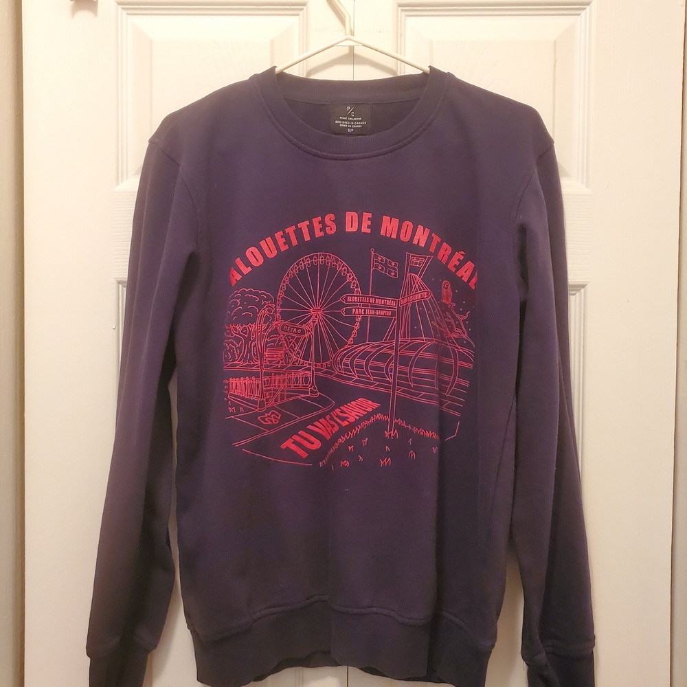 Peace Collective Crewneck Sweater Montreal Alouettes Size Small